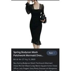 Đầm ren tay bèo dáng đuôi cá