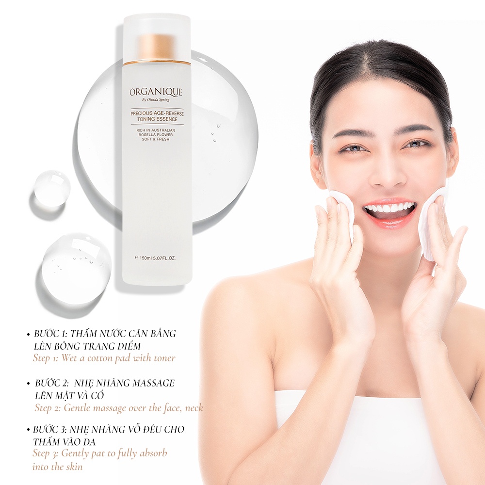 Nước Cân Bằng Organique Chống Lão Hóa Age-Reverse Toning Essence 145ml