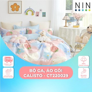 Bộ DRAP, áo gối NIN Calisto CT220029 đủ kích thước 1m2, 1m4, 1m6, 1m8 Không kèm mền
