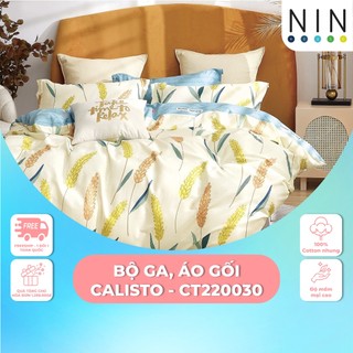 Bộ DRAP, áo gối NIN Calisto CT220030 đủ kích thước 1m2, 1m4, 1m6, 1m8 Không kèm mền
