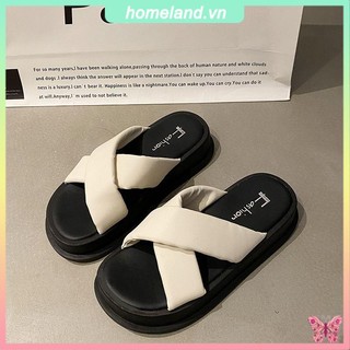Dép sandal đế dày quai chéo thời trang cho nữ
