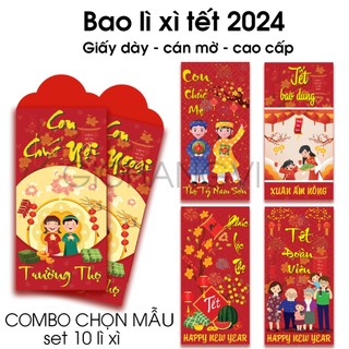 Bao lì xì tết 2024 cán màng giấy c150 cao cấp pnd phonecase