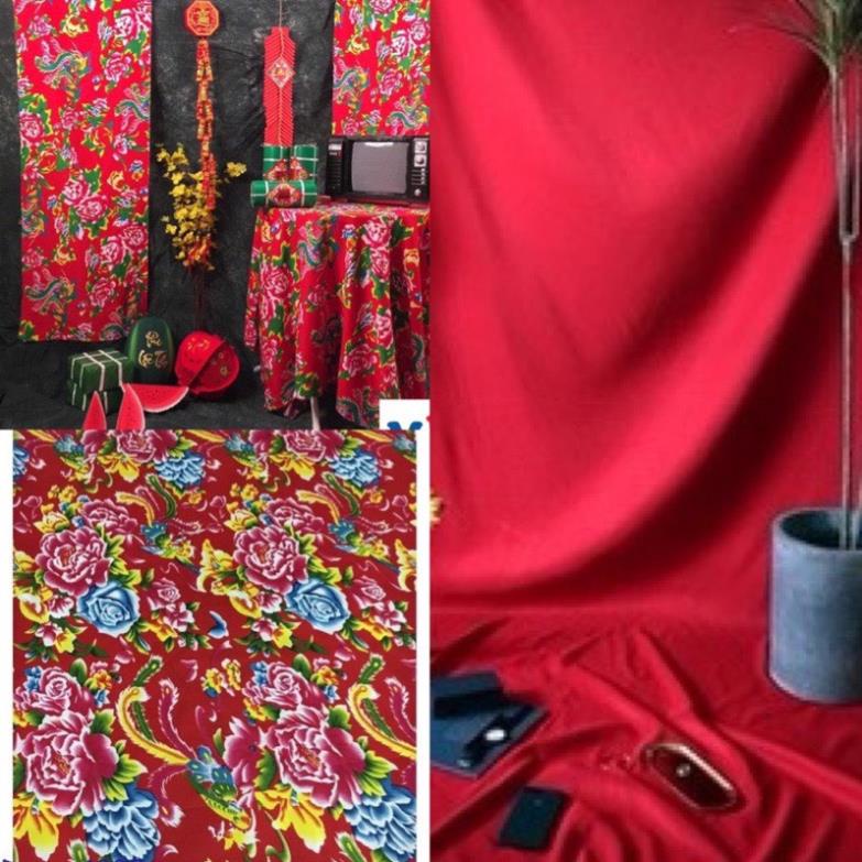 Vải chăn con công đơn trang trí, vintage, decor tết, trải bàn vải liền khổ 1,6m.......
