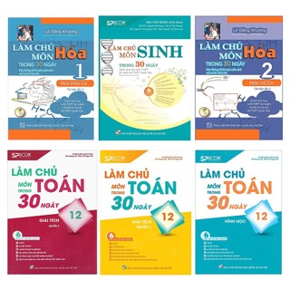 Sách - Combo Làm chủ môn Toán - Hóa - Sinh trong 30 ngày lớp 12 (6 cuốn)