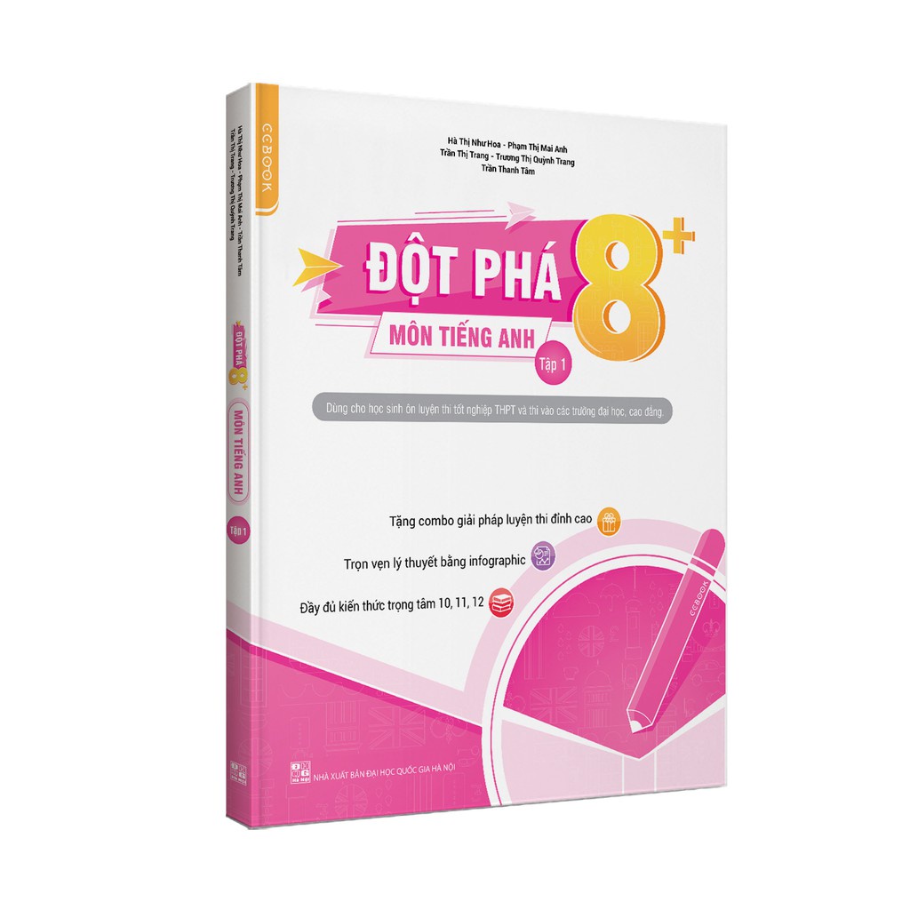 Sách - Combo Đột phá 8+ môn Tiếng anh tập 1 và tập 2 (Phiên bản 2020)
