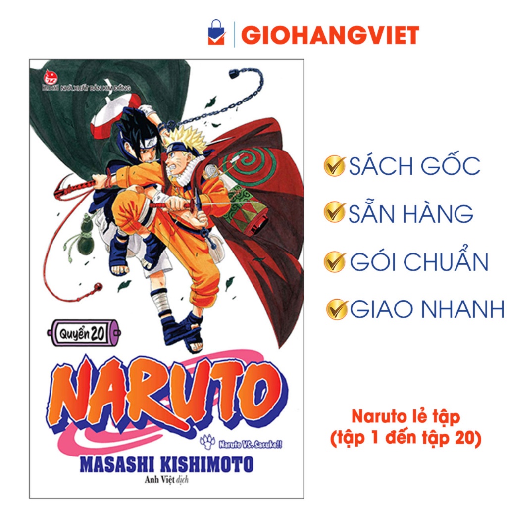 Truyện tranh Naruto lẻ tập (tập 1 đến tập 20)