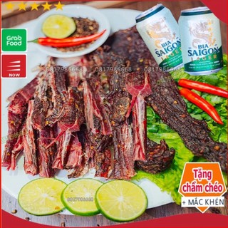 Thịt Trâu Gác Bếp Tây Bắc Chuẩn Vị, Tặng Kèm Chẩm Chéo, Thịt Trâu Sấy Khô Đặc Biệt - Túi 100g, 200g, 500g