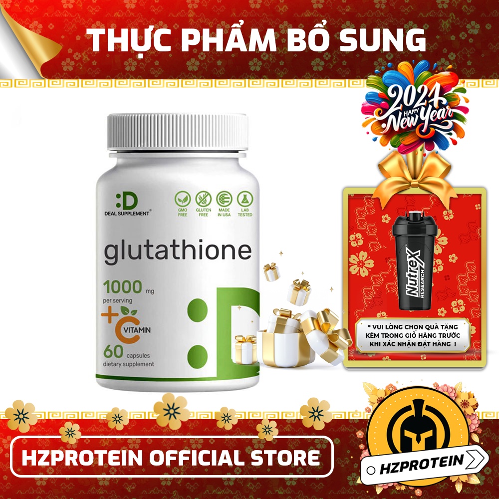 Deal Supplement Glutathione 1000mg + Vitamin C , Viên Uống Giúp Trắng Da