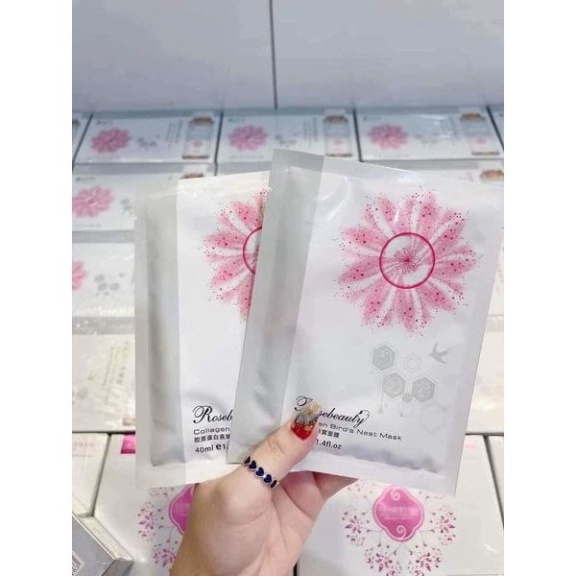 Mặt nạ dưỡng da collagen yến tươi Rose Beauty [CTY][HỘP 10 MIẾNG]