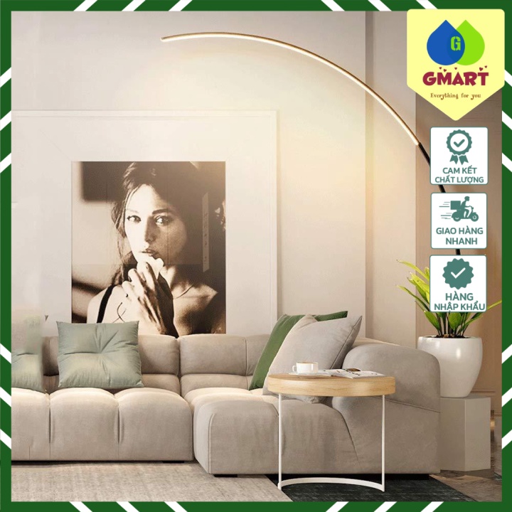 🇬 Mart - Đèn sàn vòng cung Floor Lamp Arc, đèn Sofa Standing Lamp Dimmable 25W