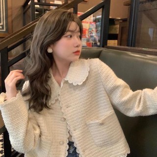 Áo khoác dạ tweed nữ dáng ngắn bigsize croptop
