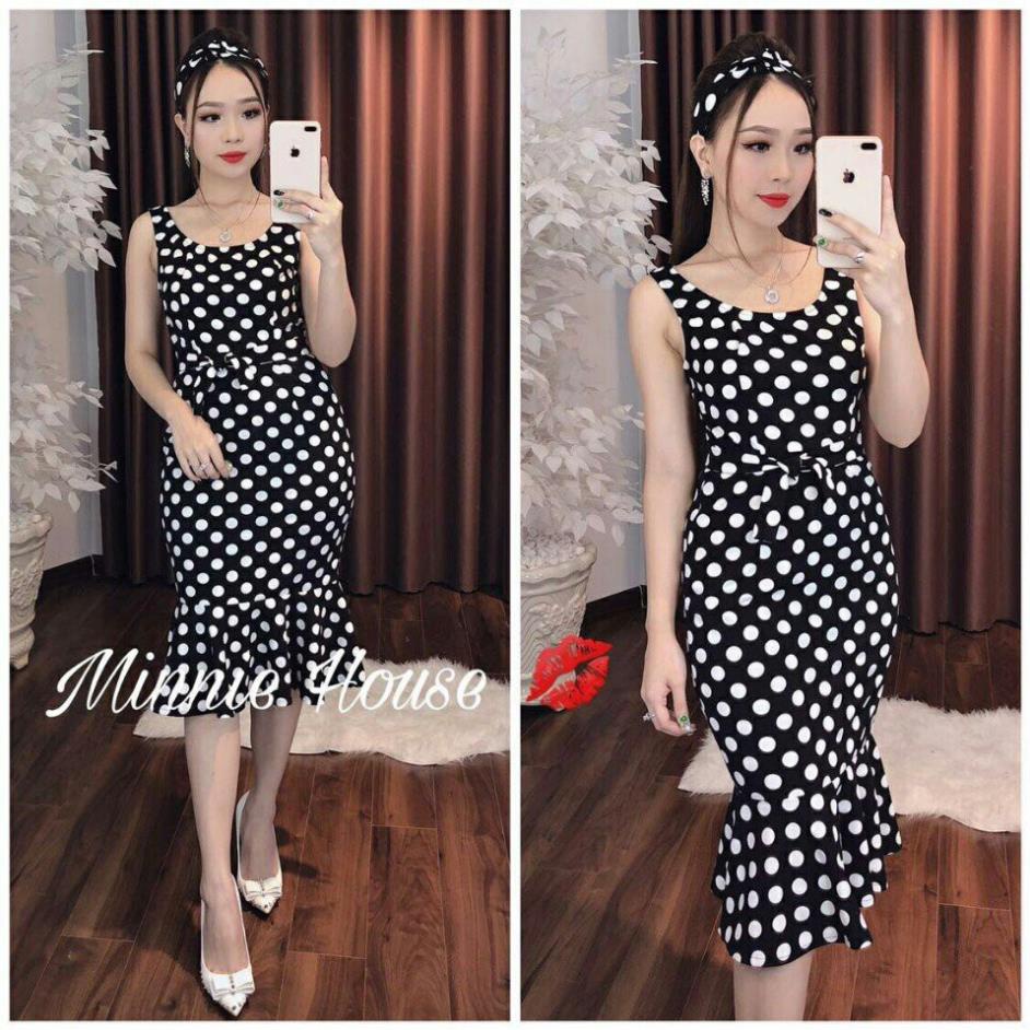 ĐẦM BODY CHẤM BI ĐUÔI CÁ D29067130 ( 2 màu )