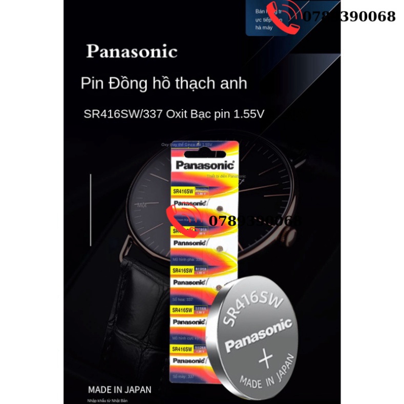 Tai Nghe Vô Hình Pin Nút Bấm Panasonic Sr416sw 337 Silent King Vòng Đeo Tay FIYTA L501 Đồng Hồ Thạch Anh