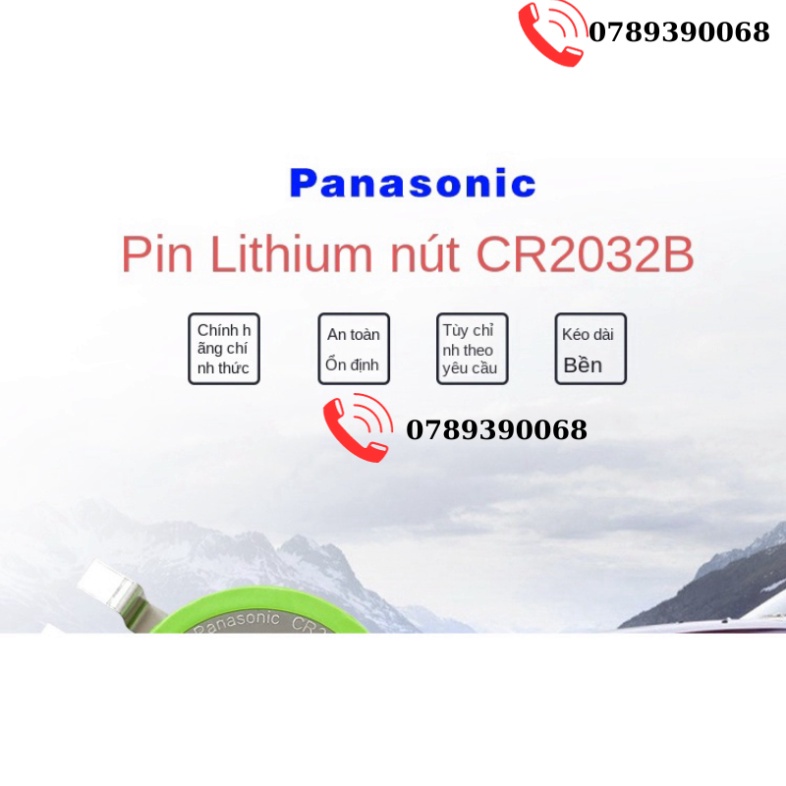 Pin Nút Panasonic CR2032 Với Chân Hàn Bo Mạch Chủ Máy Dò Áp Suất Lốp Cảm Biến Cr2032b 3V Điện Tử