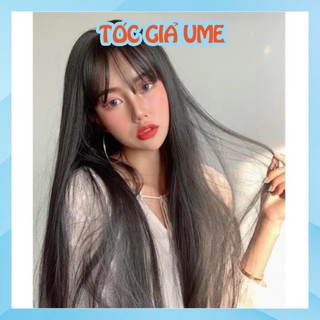 Tóc giả nữ nguyên đầu thẳng 55cm chất tóc sợi tơ nhân tạo tgntn29