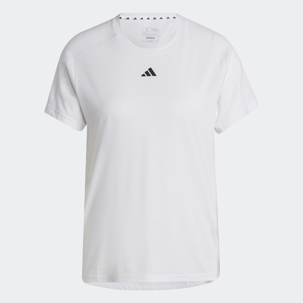 adidas Tập luyện Áo Thun Cổ Tròn Minimal Branding Train Essentials AEROREADY Nữ trắng HR7796