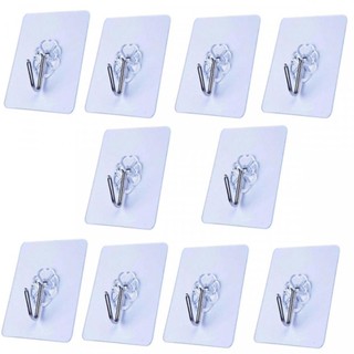 Móc treo tường chịu lực combo 10 cái, móc dán dính tường đa năng cao cấp