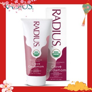Kem Đánh Răng Hữu Cơ Radius  Vị Đinh Hương Bạch Đậu Khấu 85g