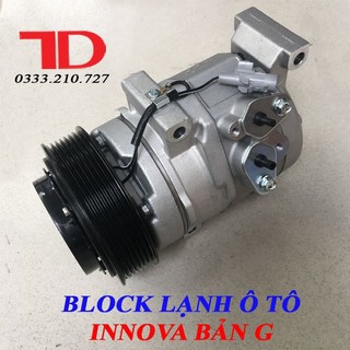 Block máy lạnh ô tô toyota innova bản g 10s15c đời 2000 2005, lốc lạnh máy nén điều hoà oto xe hơi