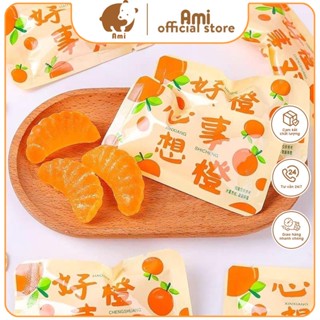 [ ĐỒ ĂN VẶT NỘI ĐỊA TRUNG ] Kẹo dẻo cam nguyên múi / Kẹo dẻo xoài nhân chảy vị thơm ngon của trái cây thật