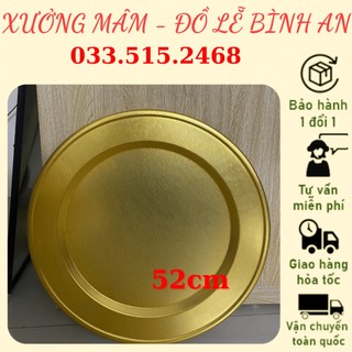 Mâm vàng ăn cơm sắp lễ size đại 52cm