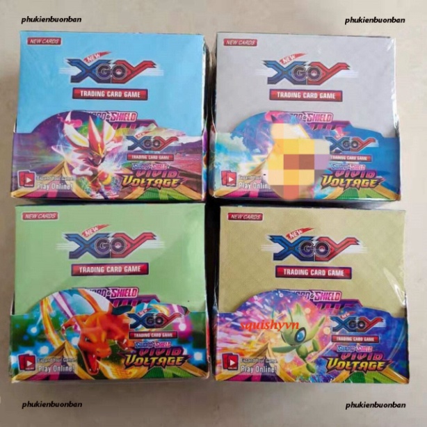 36 PACK Hộp 324 thẻ Bài Pokemon Hộp thời thượng Siêu Đẹp [ TCG New ] Hộp 40 pack thẻ bài pokemon Vma