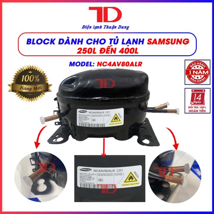 [CN HCM] Block tủ lạnh Samsung, lốc tủ công suất 200 - 400L gas R600a, lốc lạnh block tủ lạnh inverter