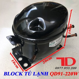 Block tủ lạnh qd91 220ư từ 450l đến 650l, lốc tủ lạnh, máy nén vật tư điện lạnh thuận dung