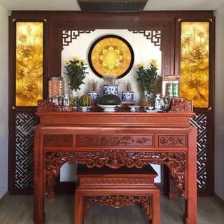 Bàn thờ gia tiên gỗ sồi - gỗ gõ nhiều kích thước