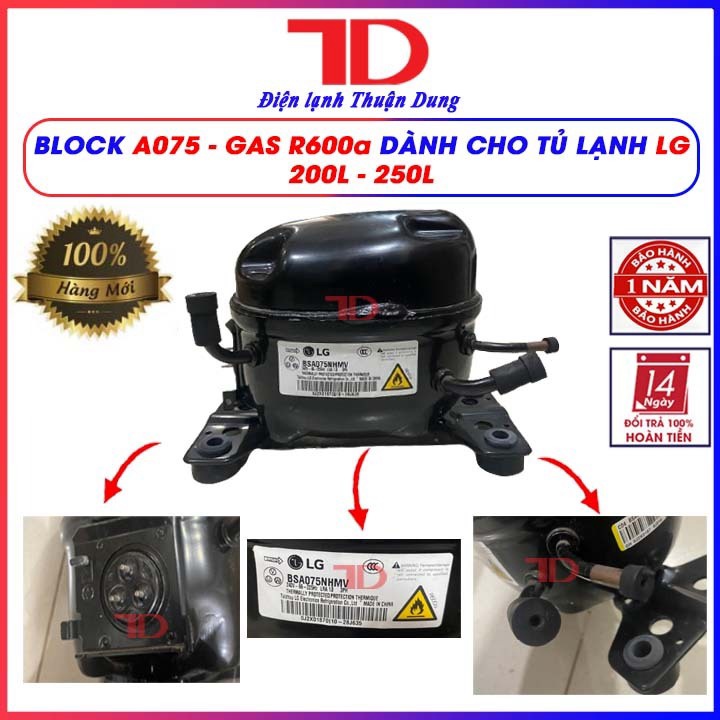 [CN HCM] Block tủ lạnh, tủ mát, tủ đông dùng cho tủ lg gas R600a, lốc lạnh lốc tủ công suất 200l đến 250l