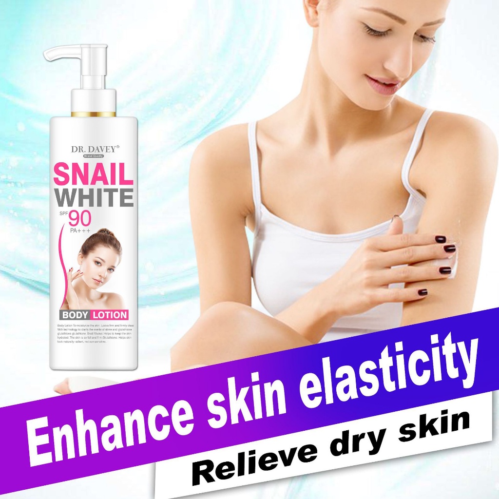Kem dưỡng thể trắng da Ốc Sên DR.DAVEY Snail White SPF 90+++ 200ml