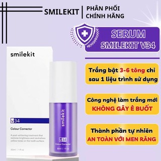 Serum làm trắng răng SmileKit V34, tinh chất làm trắng răng smilekit v34 - 30ml