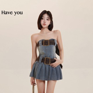 Đầm denim ngắn dáng ôm thời trang mùa hè dành cho nữ