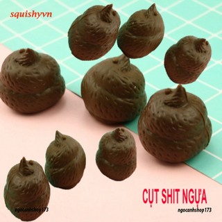 Shit ngựa móc khóa hình cục shit cao su đặc 1 cục shit cứng mềm nhỏ mô hình bãi phân giống thật dùng làm troll chêu đùa