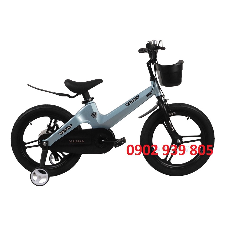 Xe Đạp Cho Bé 18 inch Vicky Khung Nhôm bánh mâm - LHệ Gian Hàng để nhận KM Ạ