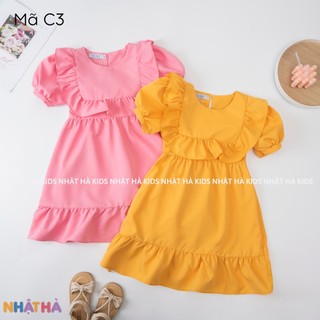 Váy bé gái C3 size đại 11 - 45kg dáng xòe chất đũi siêu xinh mùa hè