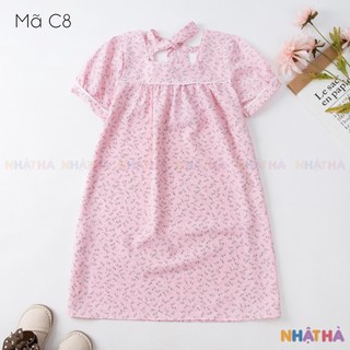 Váy bé gái size đại từ 12-45kg C8 mùa hè cực mát thiết kế tay bồng siêu xinh