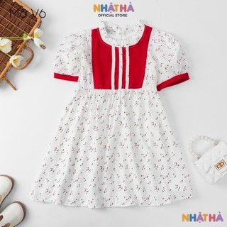 [Mã BMTTC60 giảm đến 60K đơn 50K] Váy Bé Gái Mùa Hè NHẬT HÀ Hoa Nhí Dáng Xòe Siêu Mát Size Đại Từ 12-43kg