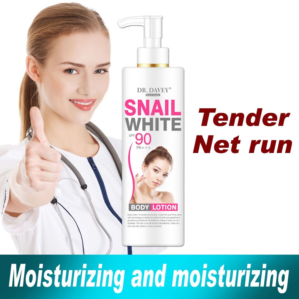 Kem dưỡng thể trắng da Ốc Sên DR.DAVEY Snail White SPF 90+++ 200ml