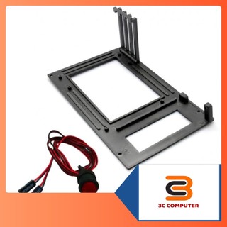 Đế bắt main kèm nút nguồn máy tính Power LED 80cm- Nút nguồn dán tròn Aone chất lượng cao giao màu xanh hoặc đỏ  APELE