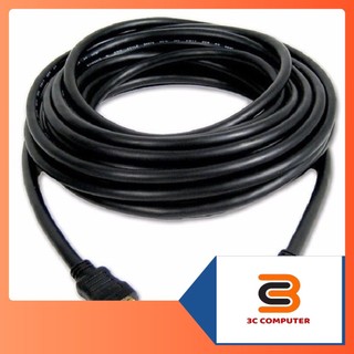Dây HDMI tròn đen chiều dài 10m, 15m, 20m, OD 7.0 chuẩn 1.4 chống nhiễu tốt, độ bền cao, chất lượng 1080P - 3C COMPUTER