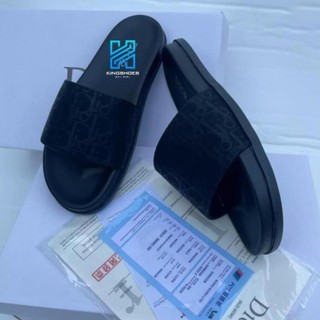 < dép d.i.o.r nam quai ngang da bò dập nổi full bill box.... <