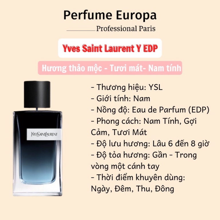 Nước Hoa Yves Saint Laurent Y Eau de Parfum 100ml