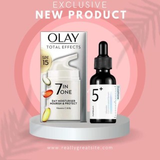 Serum numbuzin no 5 & kem dưỡng olay total effects 7 in 1...ngày...
