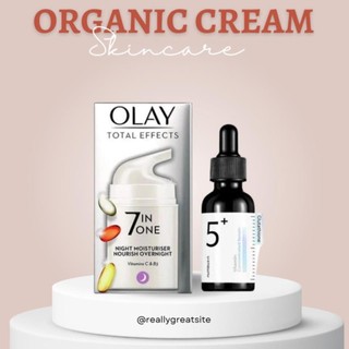 Serum numbuzin no 5 +kem dưỡng olay total effects 7 in 1 ...đêm...