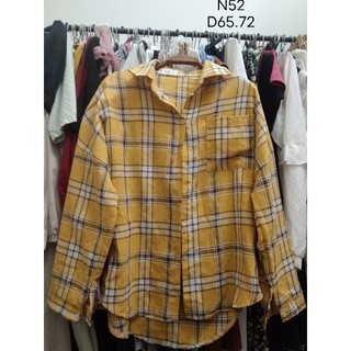 Áo sơ mi caro nam nữ unisex, áo flannel 2hand