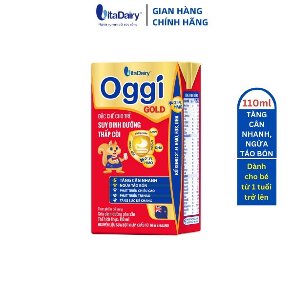 SBPS Oggi Suy Dinh Dưỡng Gold 110ml / thùng 48 hộp - VitaDairy