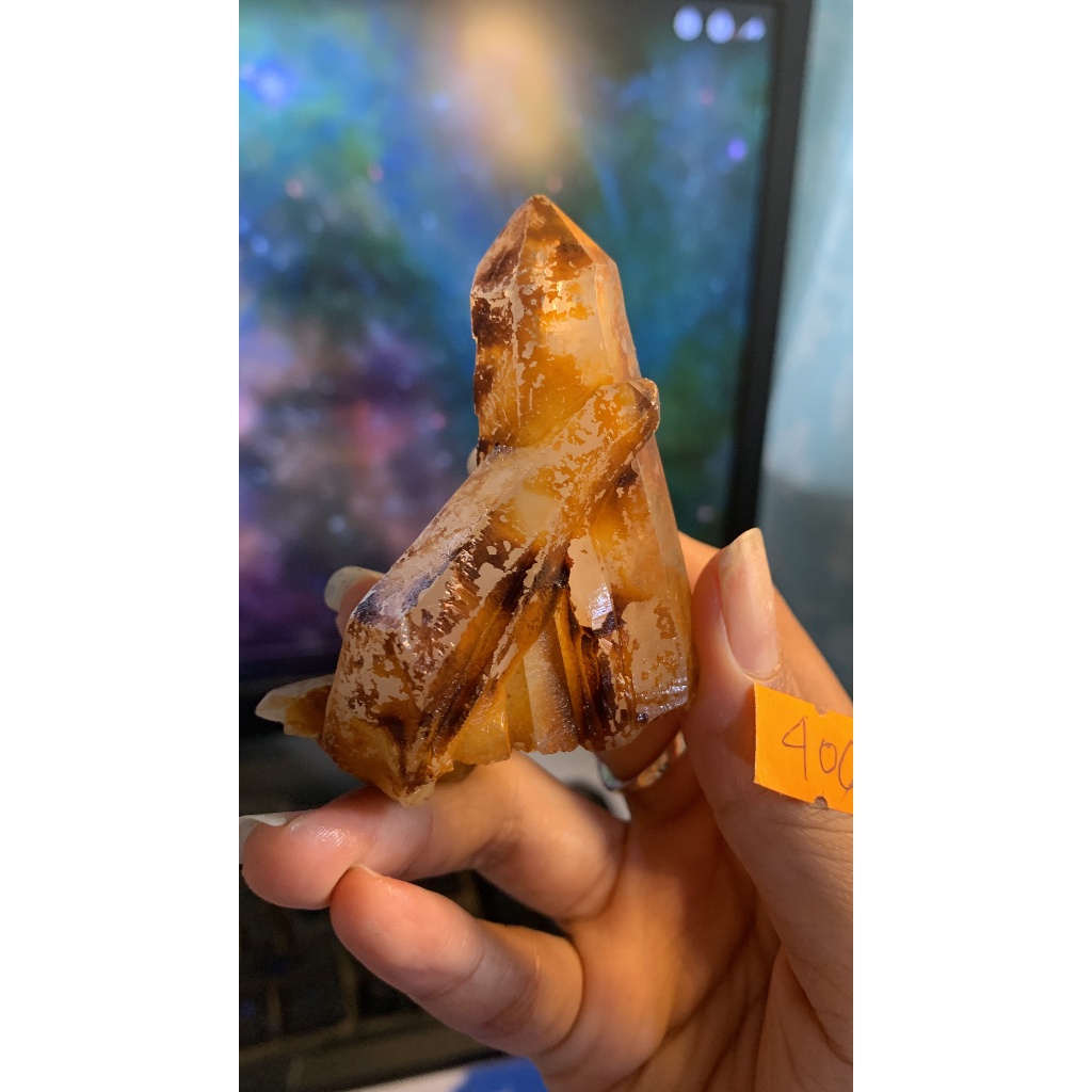 Pristine quartz stone with Lemurian crystal dispersion crystal clear high energy natural light code 