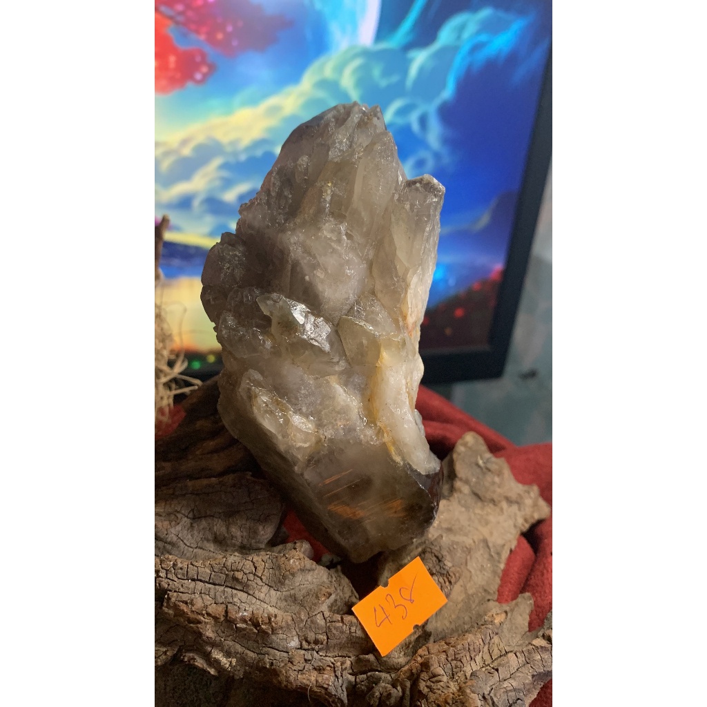Stone Crystal Smoke Quartz Smoke Quartz Double Head Multiple Flashes High Energy Code 438