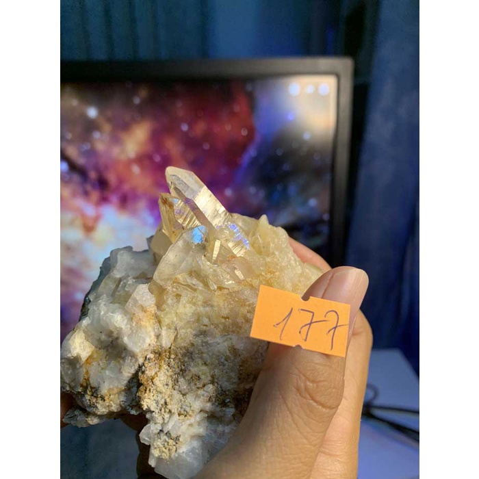 natural stone Natural Citrine dispersion NATURAL Citrine clears chakra Clear Quartz 177